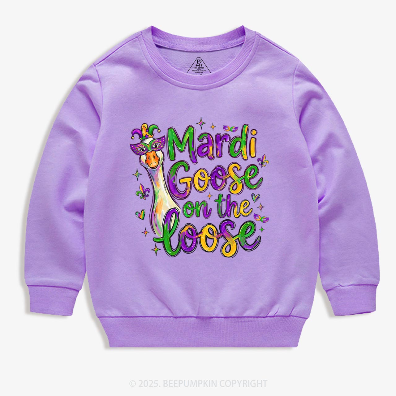 Mardi Gras Goose Kid's Sweatshirt