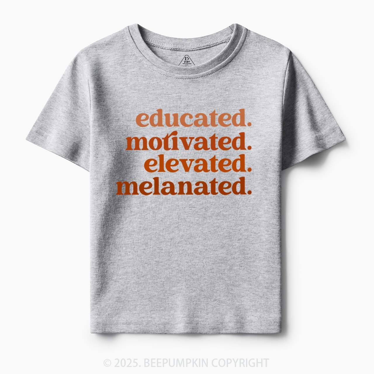 Educated Motivated Melanated Toddler&Kid's Tees Beepumpkin
