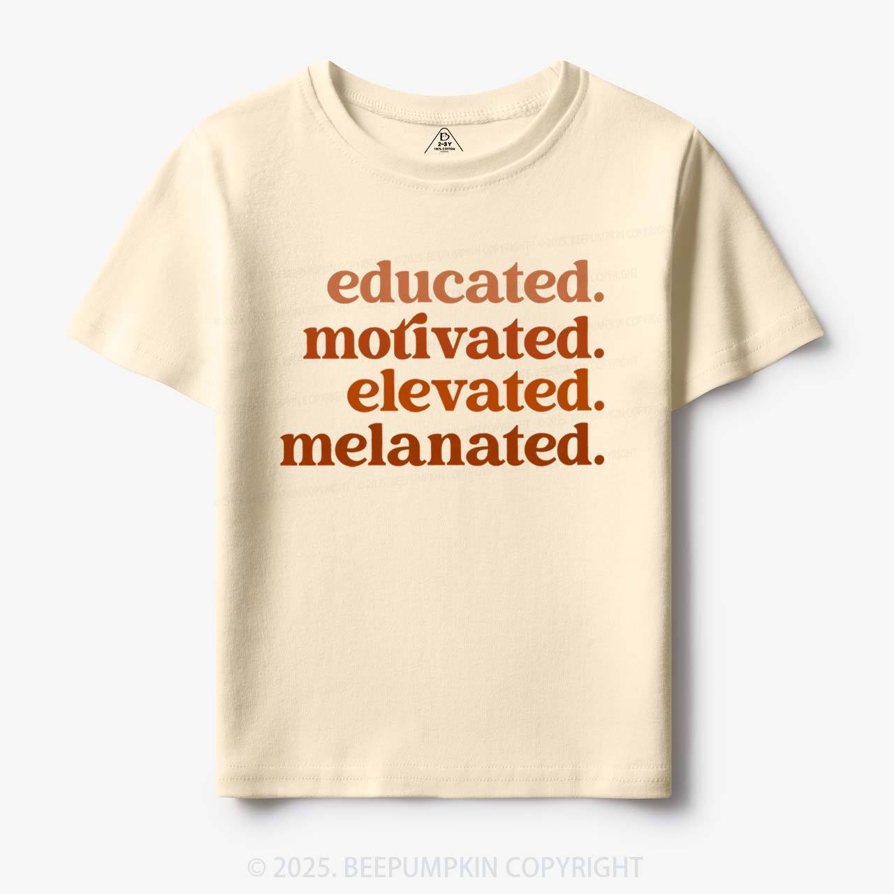 Educated Motivated Melanated Toddler&Kid's Tees Beepumpkin