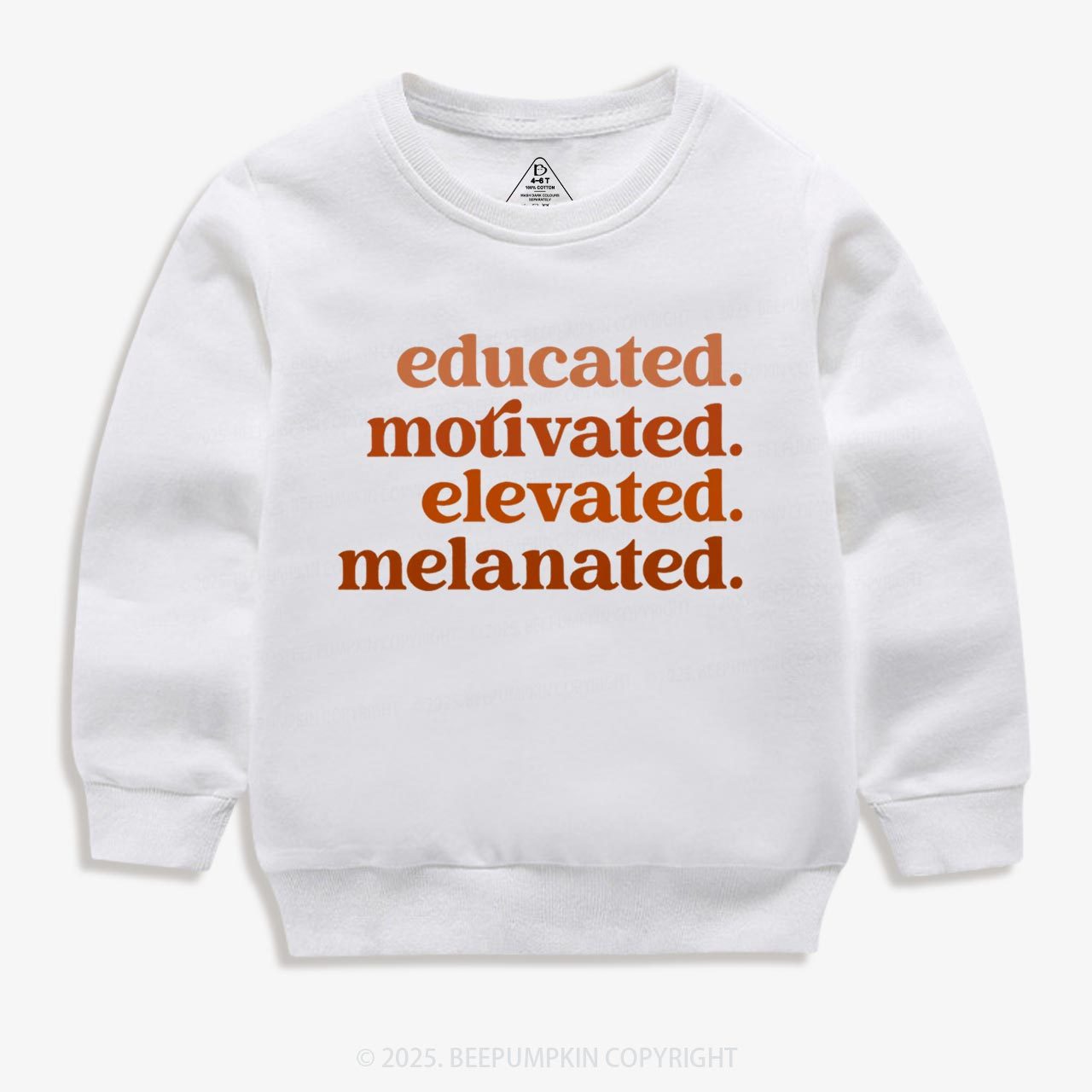 Educated Motivated Melanated  Kid's Sweatshirt