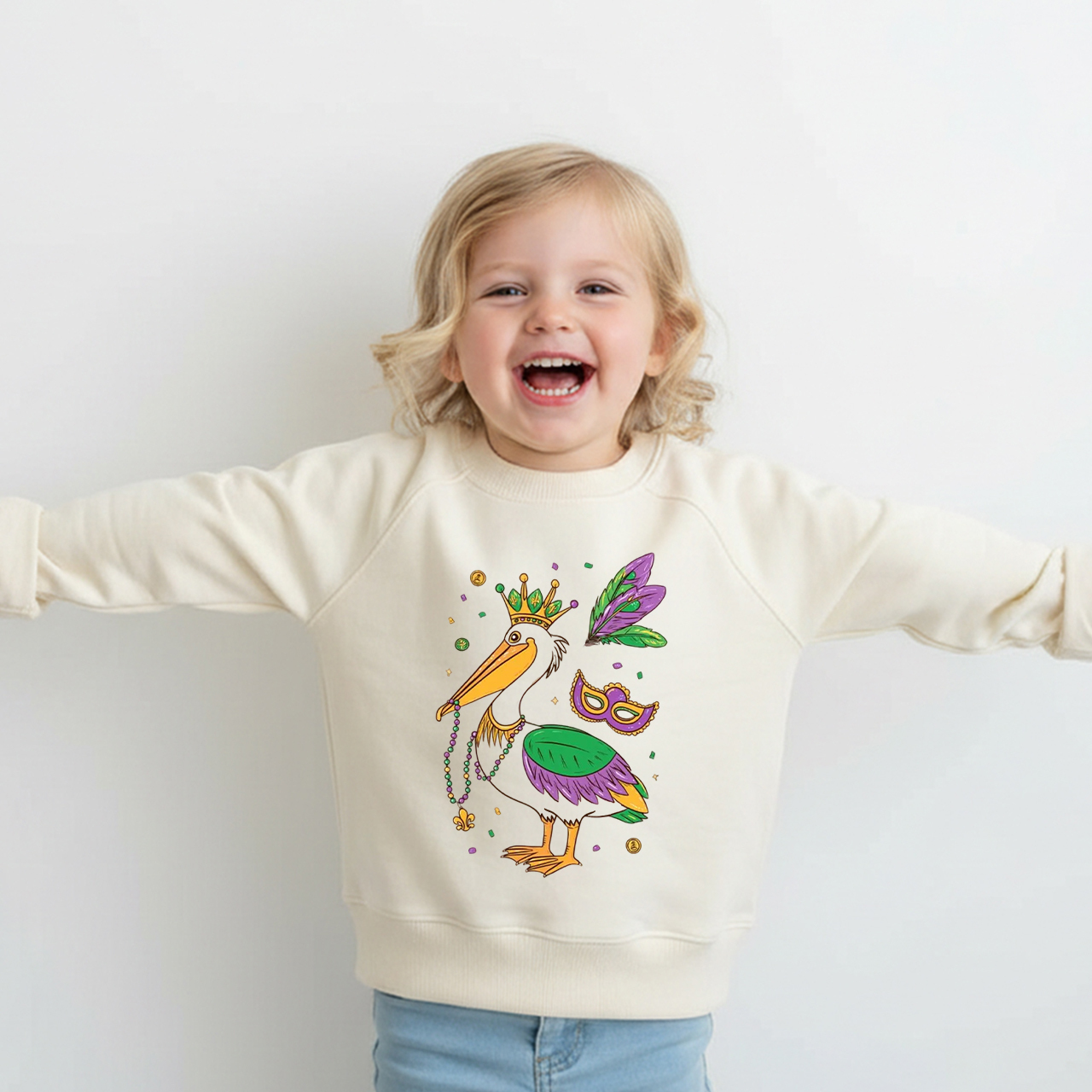 Beads & Feathers Fun Kid's Sweatshirt