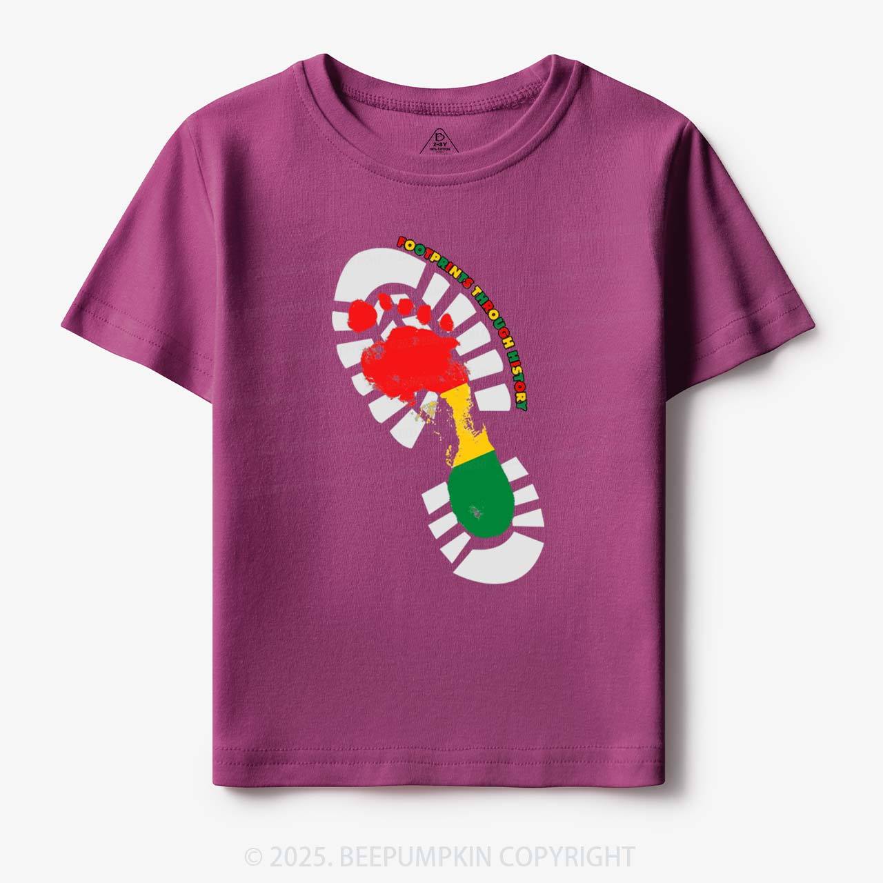Black History Month Footprint Toddler&Kid's Tees Beepumpkin
