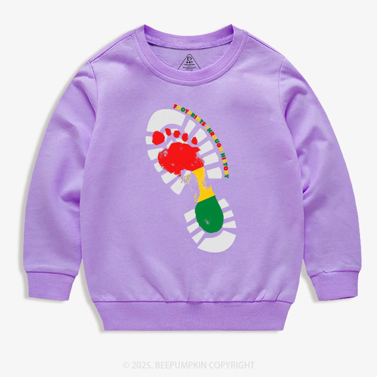 Black History Month Footprint Kid's Sweatshirt