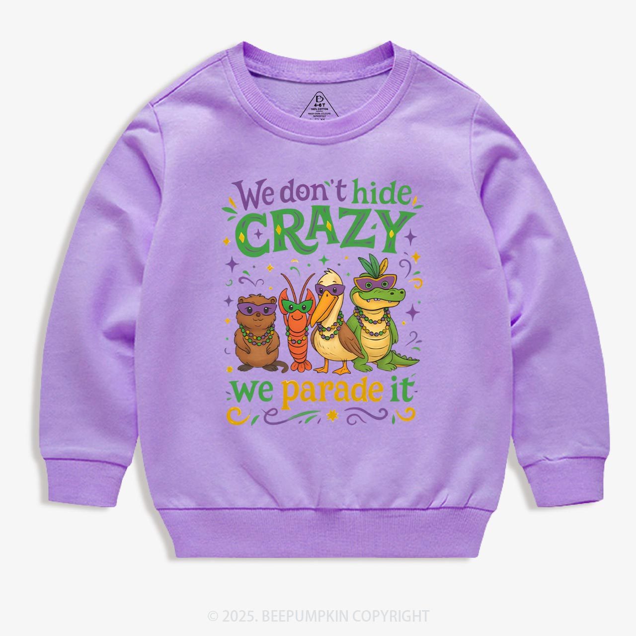 We Parade It Kids Mardi Gras Kid's Sweatshirt