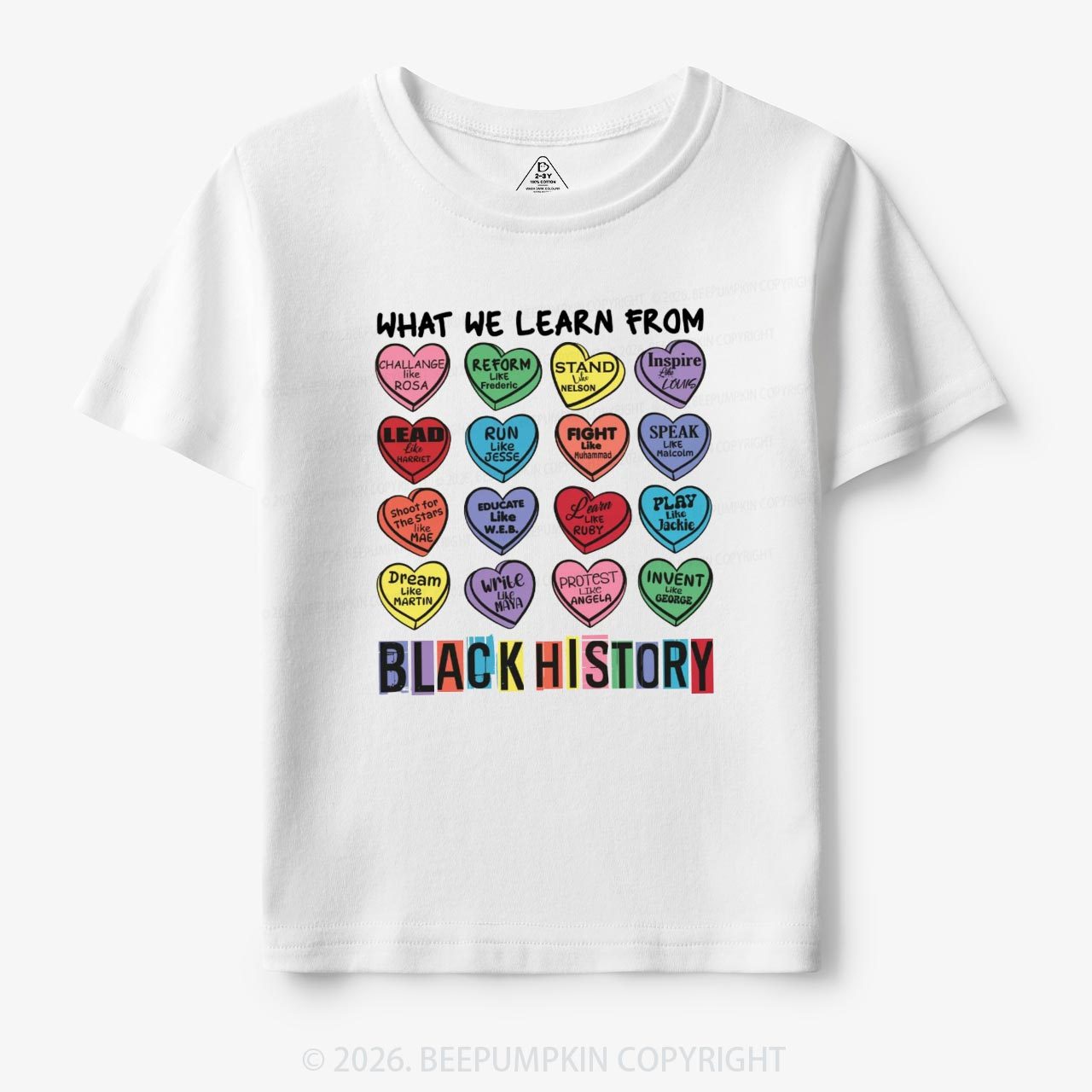 What We Learn From Black History Toddler&Kid's Tees Beepumpkin