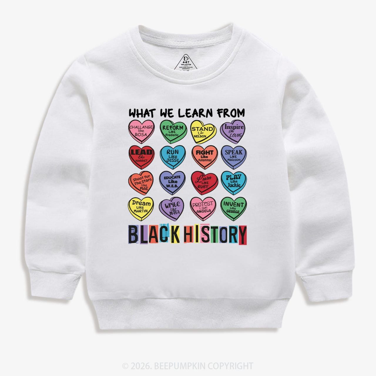 What We Learn From Black History Kid's Sweatshirt