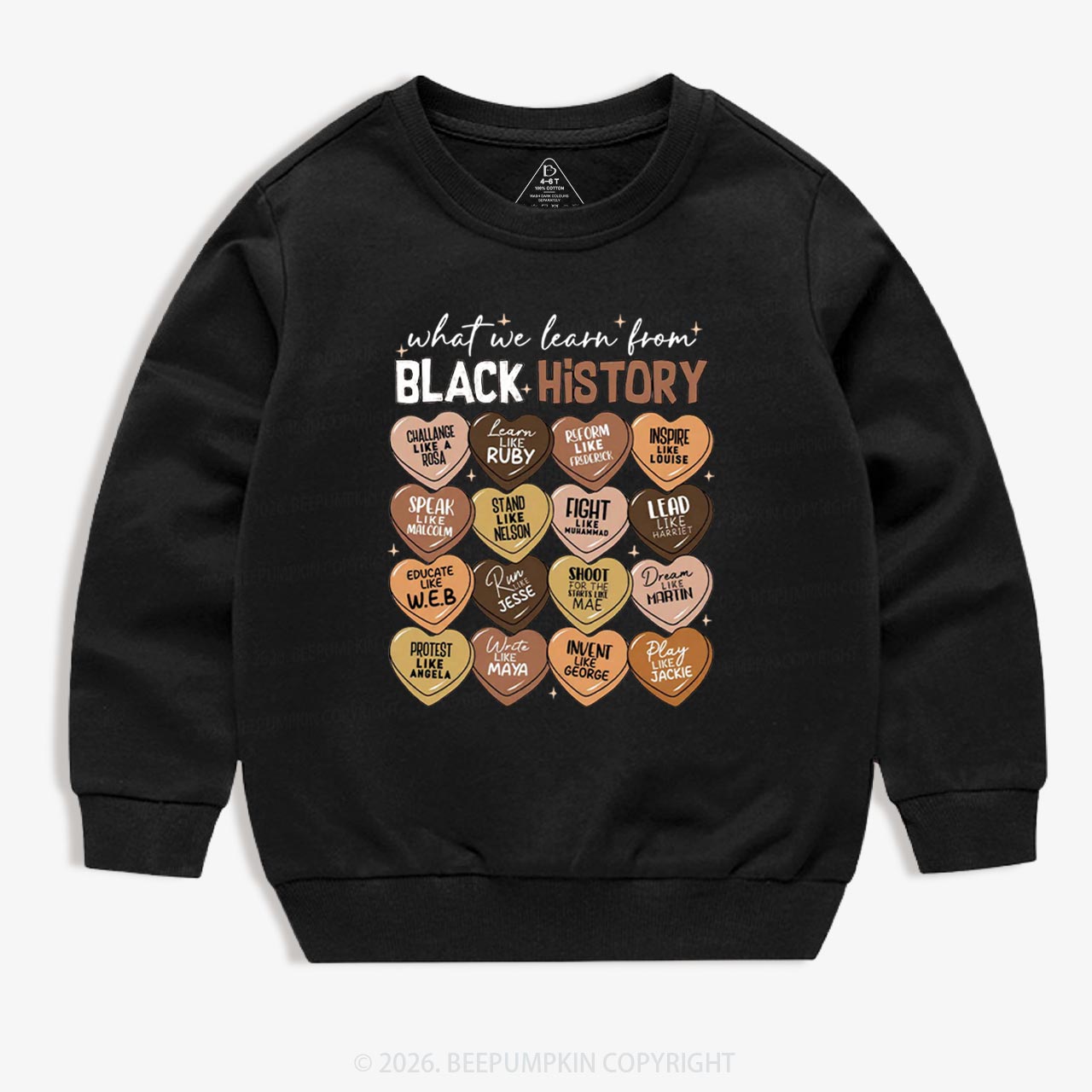 What We Learn From Black History Month Kid's Sweatshirt