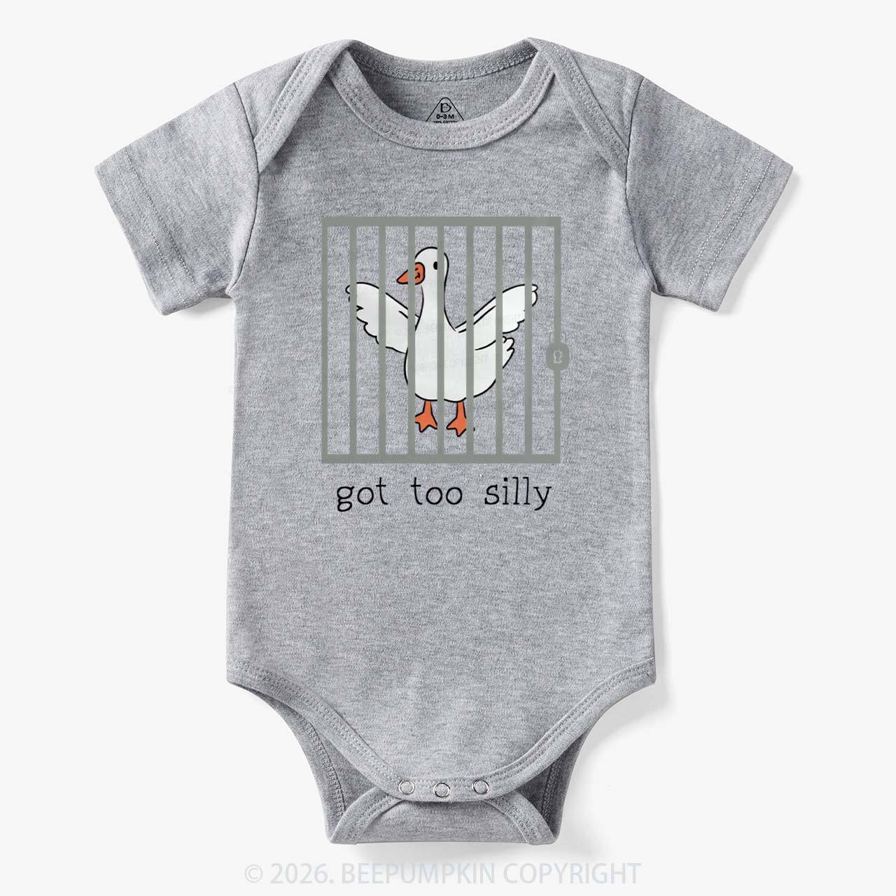 Funny Goose Got Too Silly Bodysuit