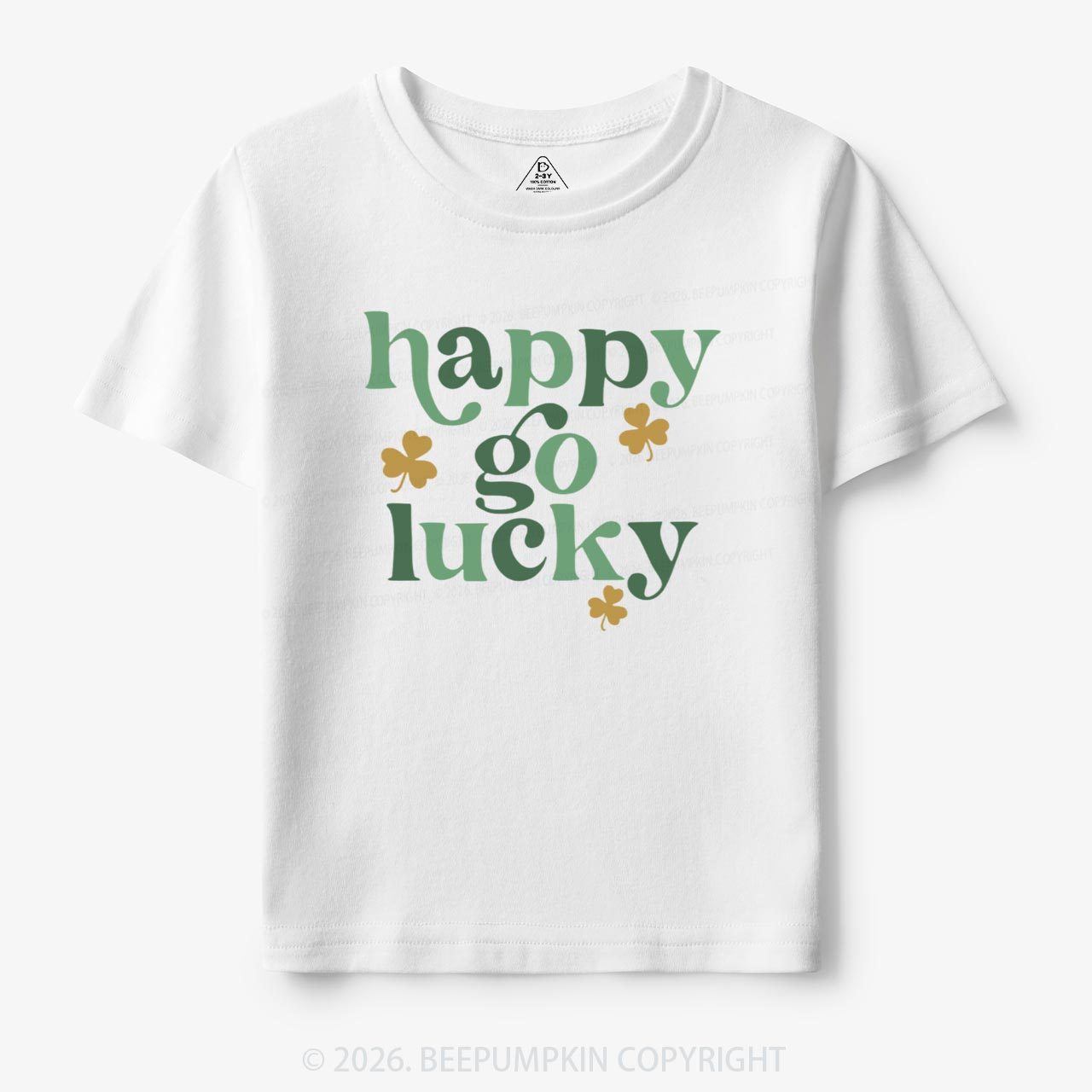 Happy Go Lucky St. Patrick's Day Toddler&Kid's Tees Beepumpkin