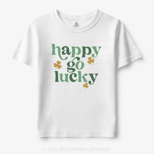 Happy Go Lucky St. Patrick's Day Toddler&Kid's Tees Beepumpkin