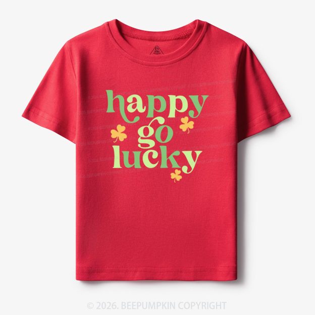 Happy Go Lucky St. Patrick's Day Toddler&Kid's Tees Beepumpkin