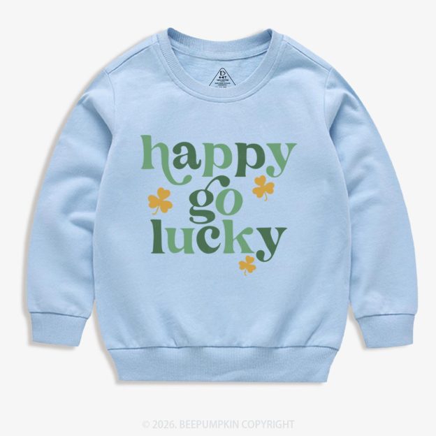 Happy Go Lucky St. Patrick's Day Kid's Sweatshirt