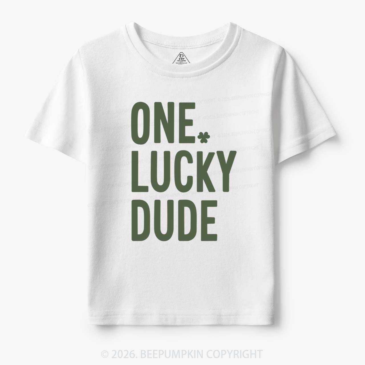 One Lucky Dude St. Patrick's Day Toddler&Kid's Tees Beepumpkin
