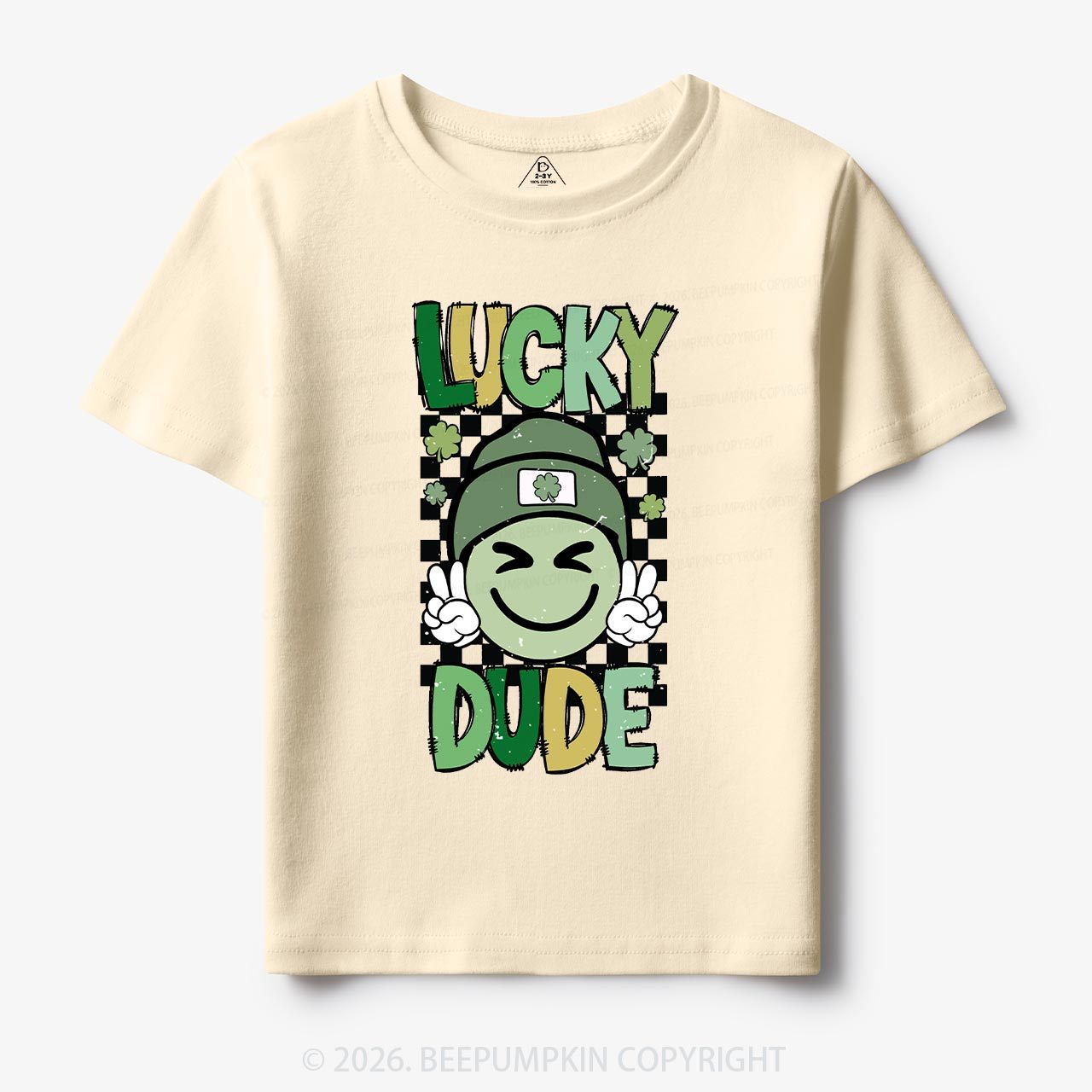 Retro Lucky Dude St.Patricks Day-Toddler&Kids Tees Sale-Beepumpkin™