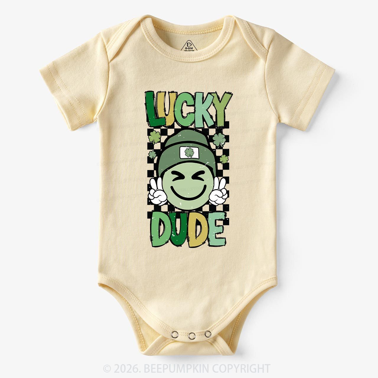 Retro Lucky Dude St.Patricks Day Bodysuit For Baby