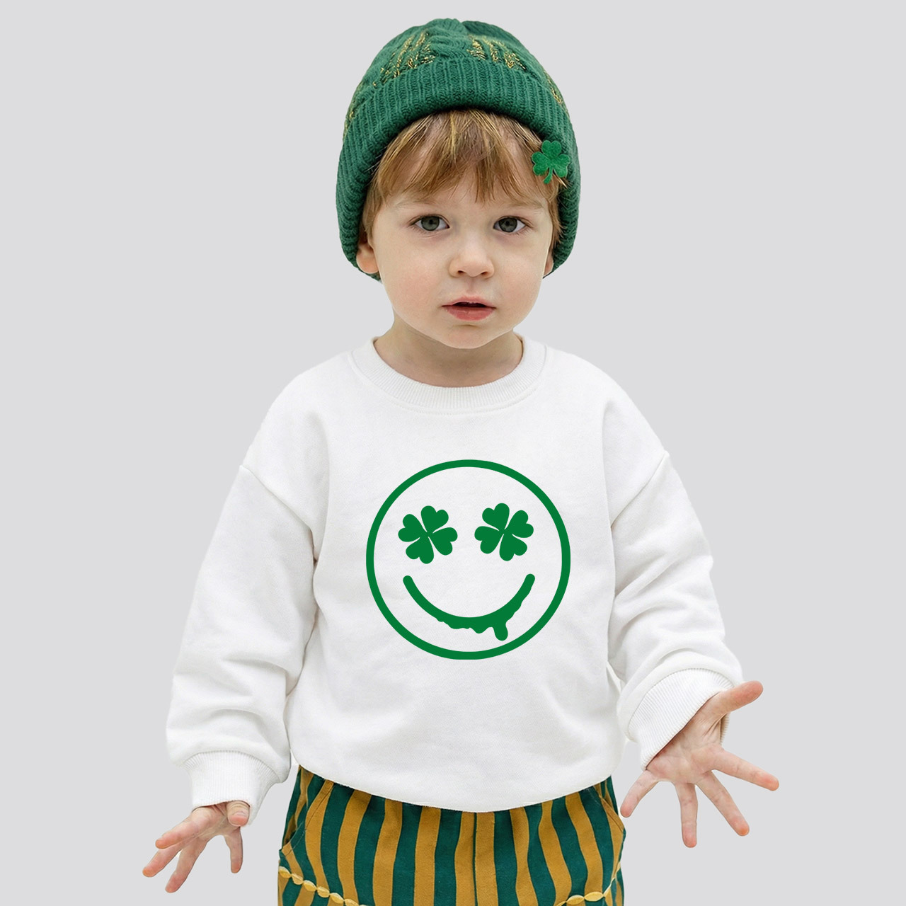 Happy Earth St.Patricks Day Kids Sweatshirt