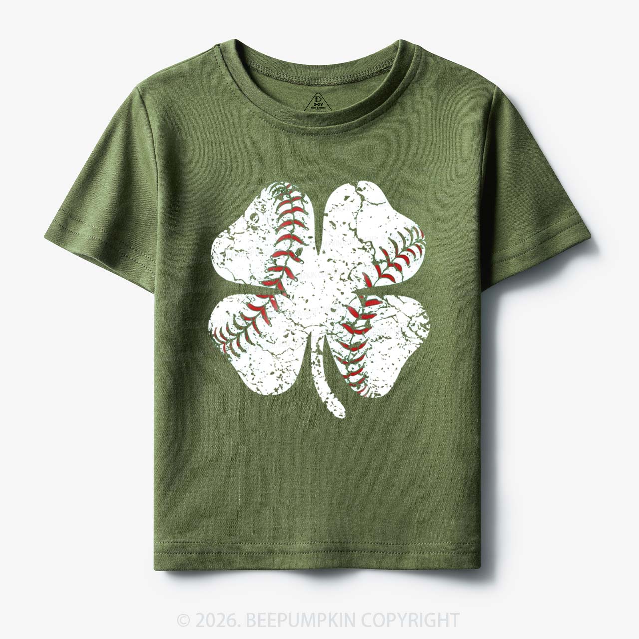 Baseball Shamrock St Patrick's Day Toddler&Kid's Tees Beepumpkin