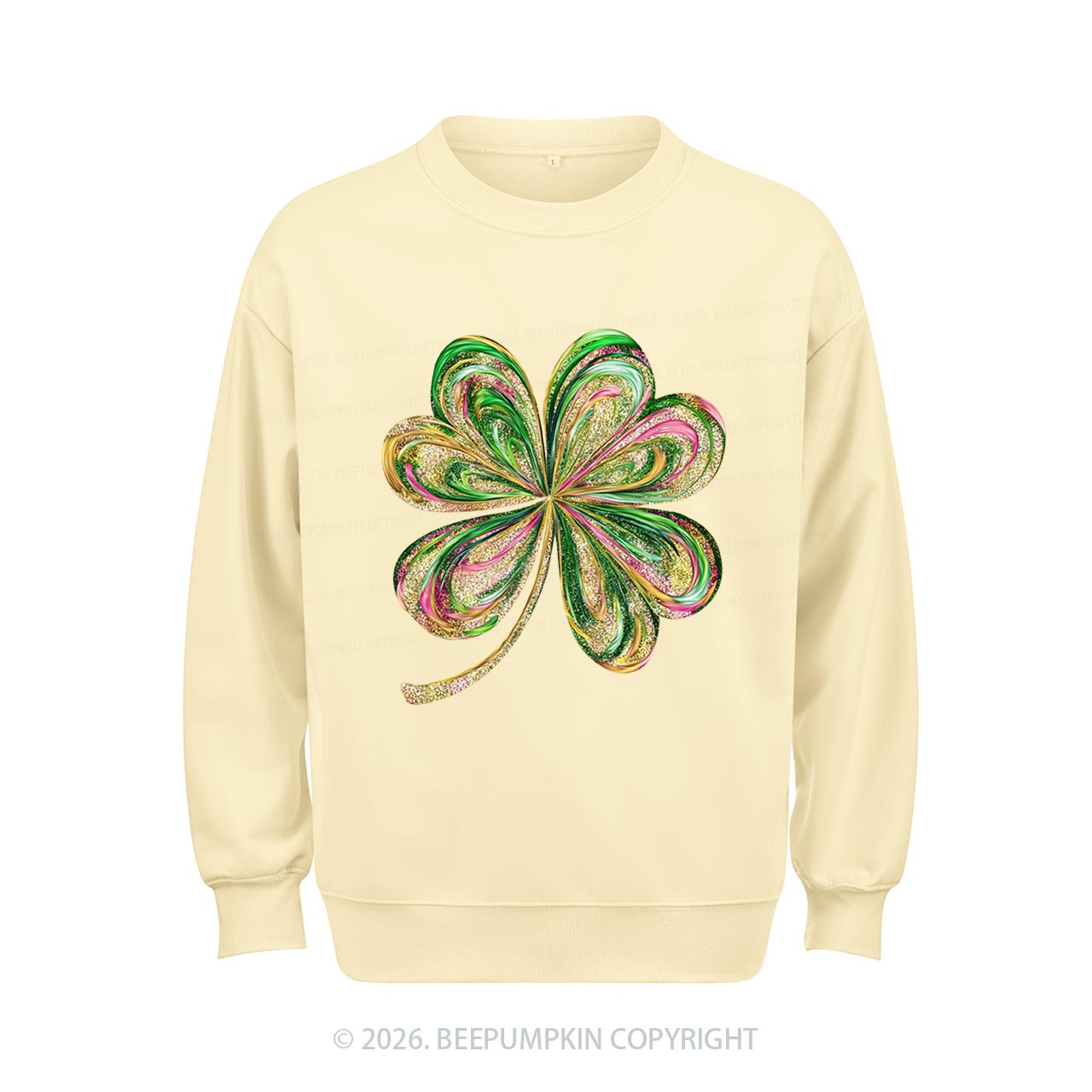 Retro Lucky Shamrock St Patrick's Day Aldult Sweatshirt