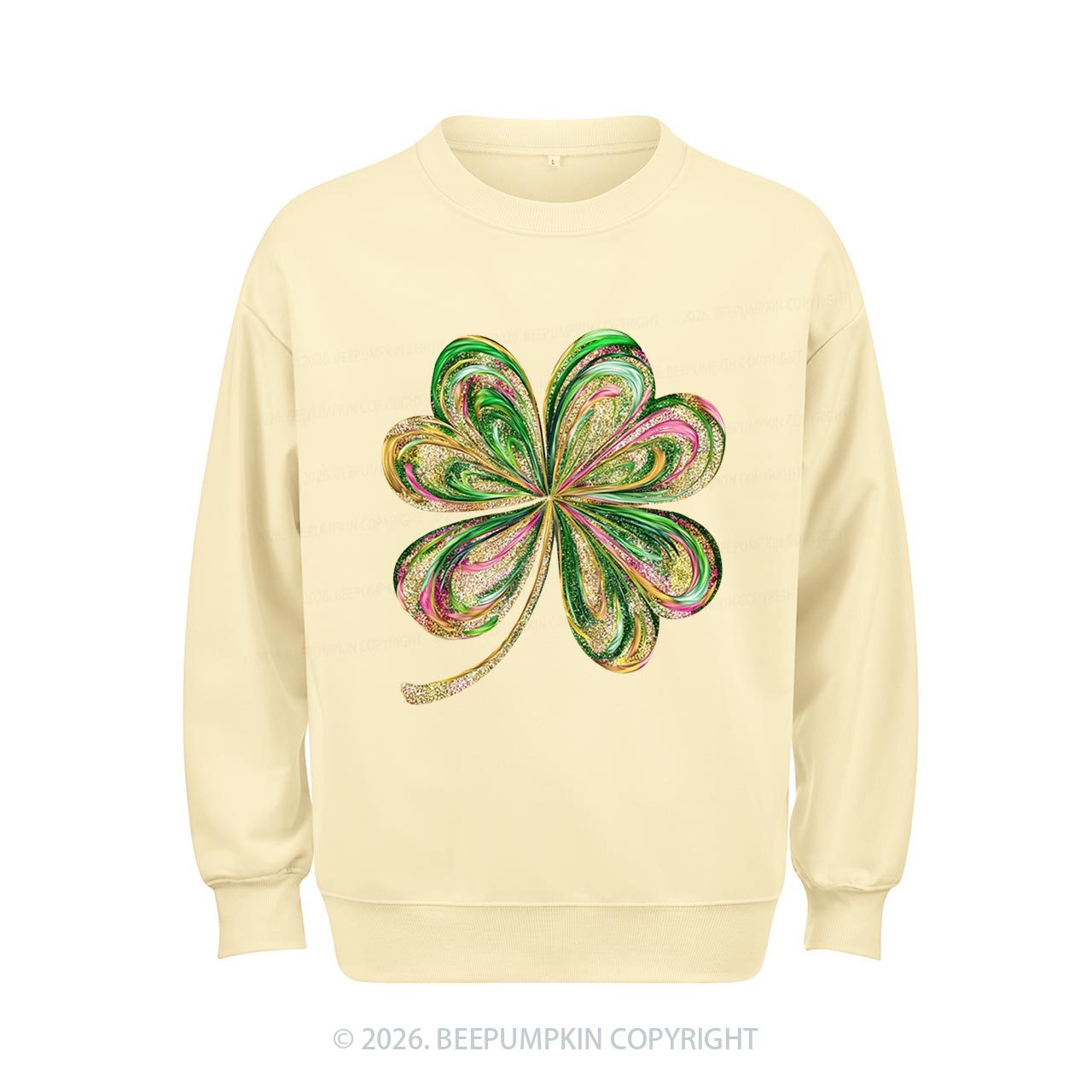 Retro Lucky Shamrock St Patrick's Day Aldult Sweatshirt