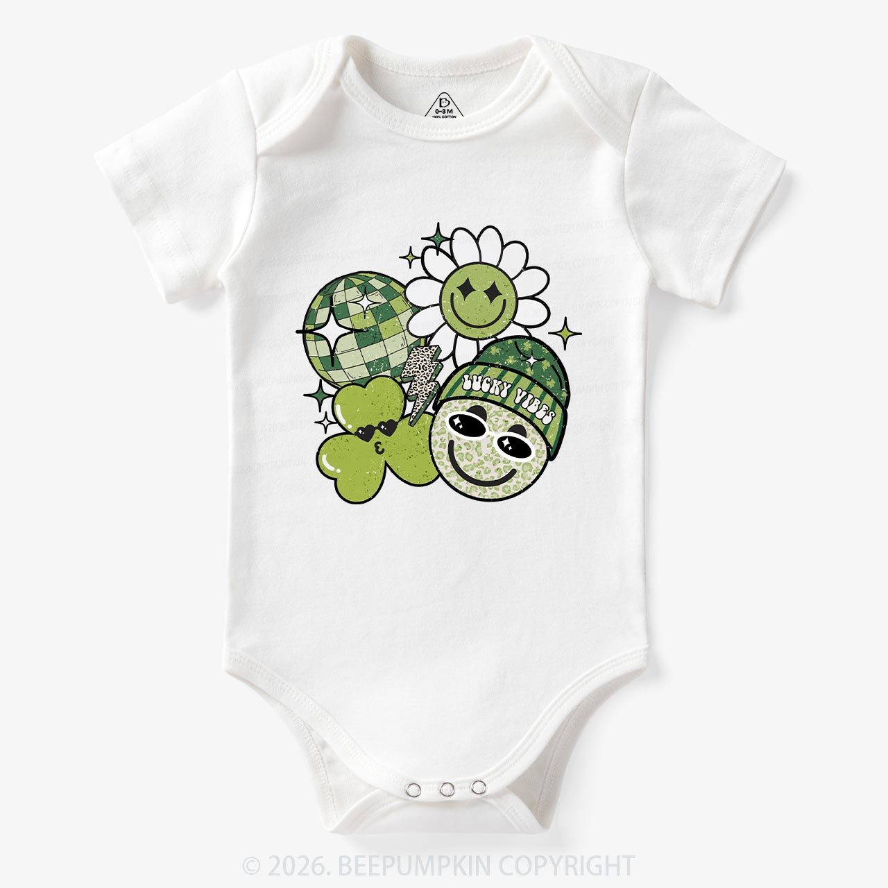 Disco Lucky Vibes Bodysuit For Baby