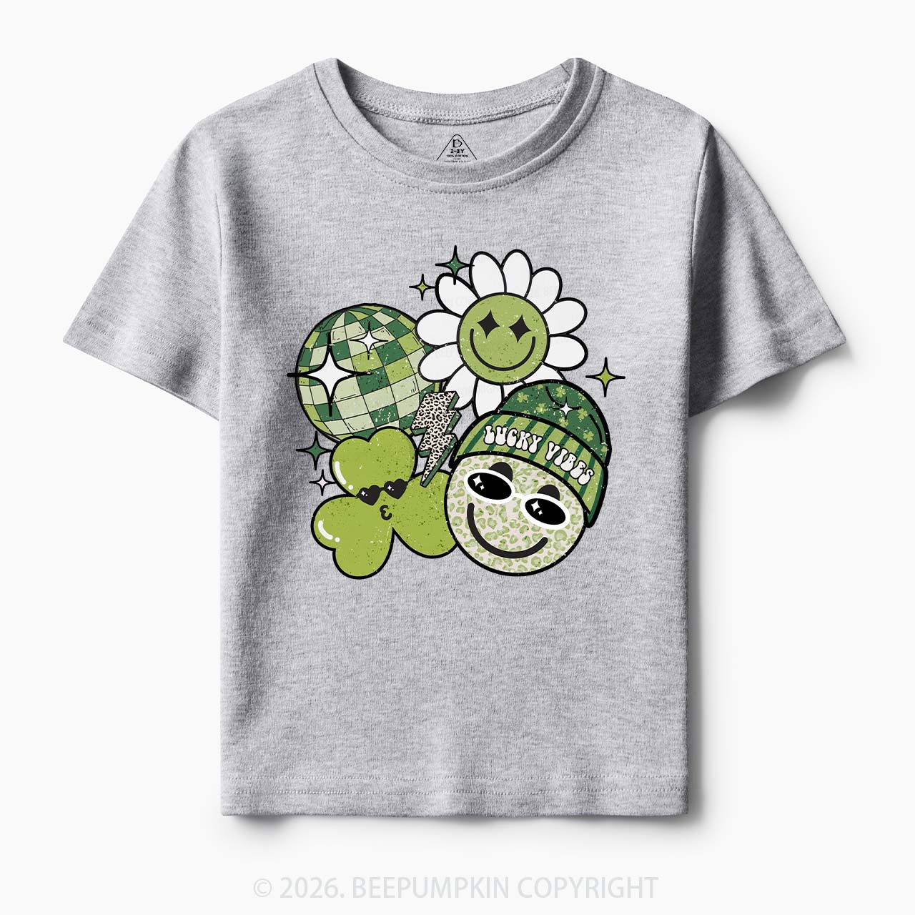 Disco Lucky Vibes Toddler&Kid's Tees Beepumpkin