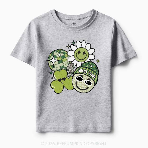 Disco Lucky Vibes Toddler&Kid's Tees Beepumpkin