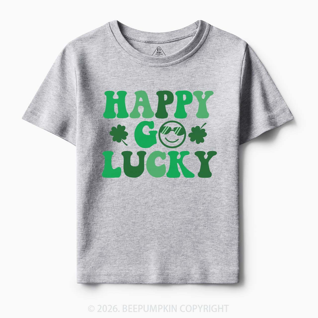 Leaf Happy Go Lucky St.Patricks Day Toddler&Kid's Tees Beepumpkin