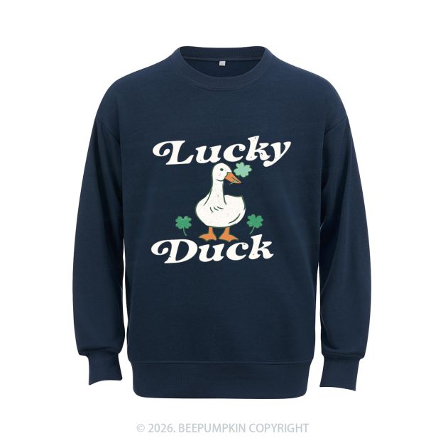 Lucky Duck St Patrick's Day Aldult Sweatshirt