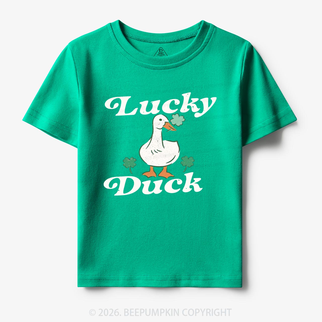 Lucky Duck St Patrick's Day Toddler&Kid's Tees Beepumpkin