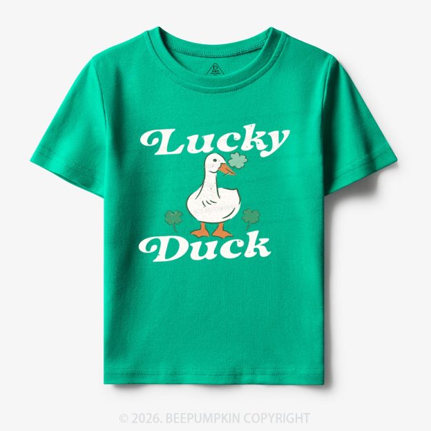 Lucky Duck St Patrick's Day Toddler&Kid's Tees Beepumpkin