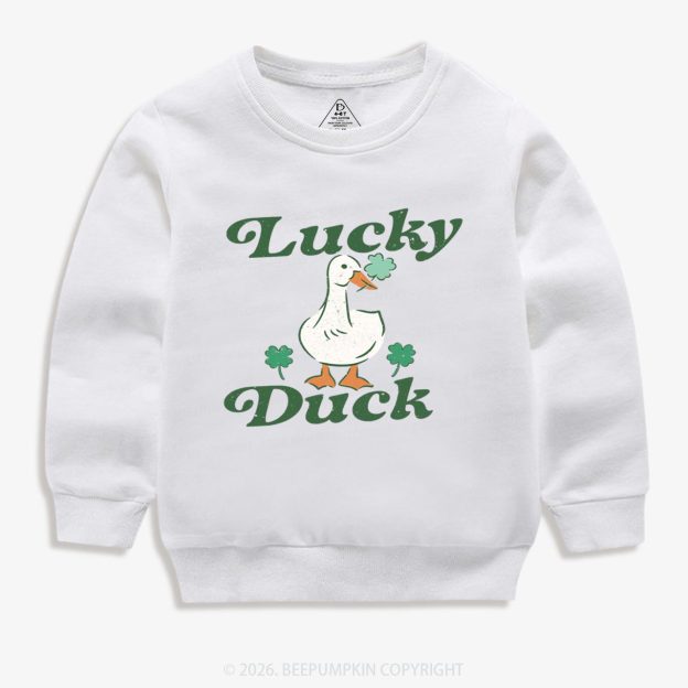 Lucky Duck St Patrick's Day Kid's Sweatshirt