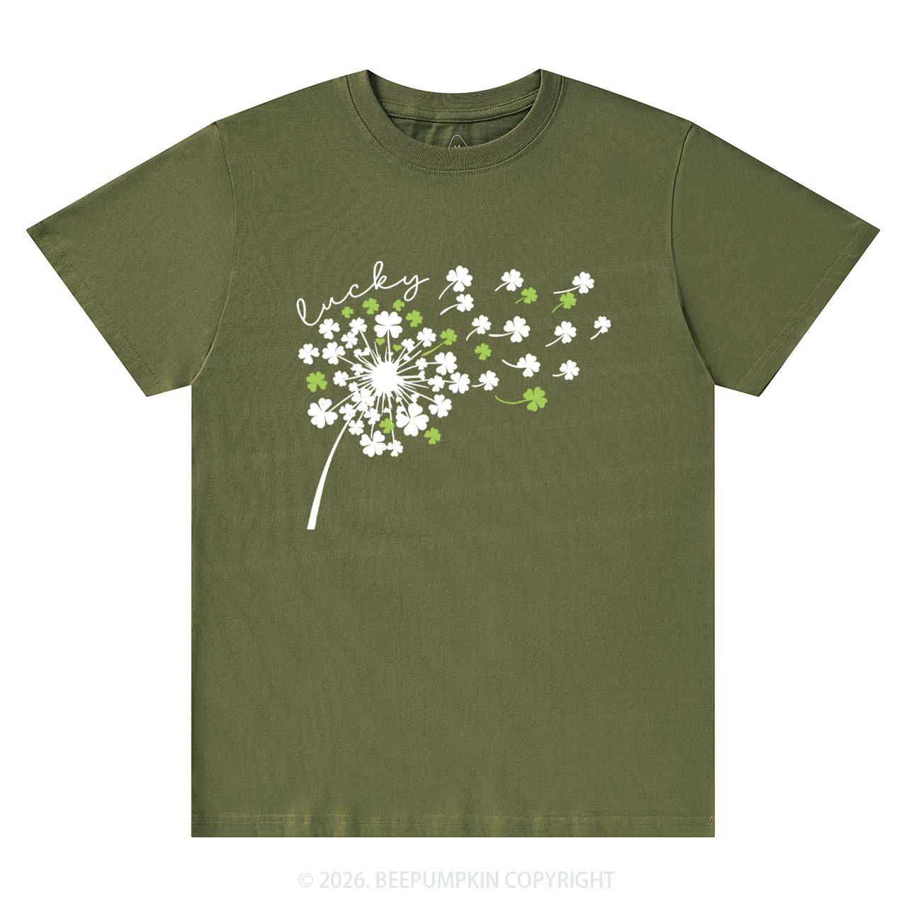 Dandelion Shamrock St. Patrick's Day T-Shirts Beepumpkin