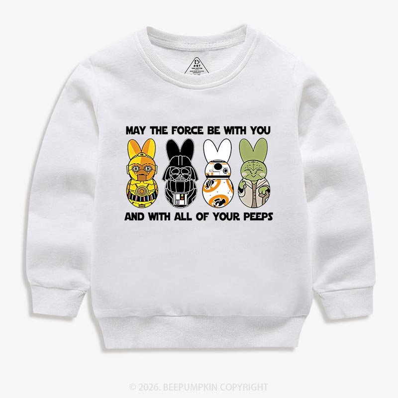 Bunny Ears Happy Easter Kid's Sweatshirt