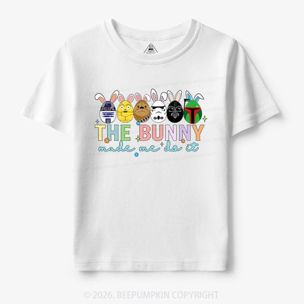 Cute Cartoon Characters Happy Easter Toddler&Kid's Tees Beepumpkin