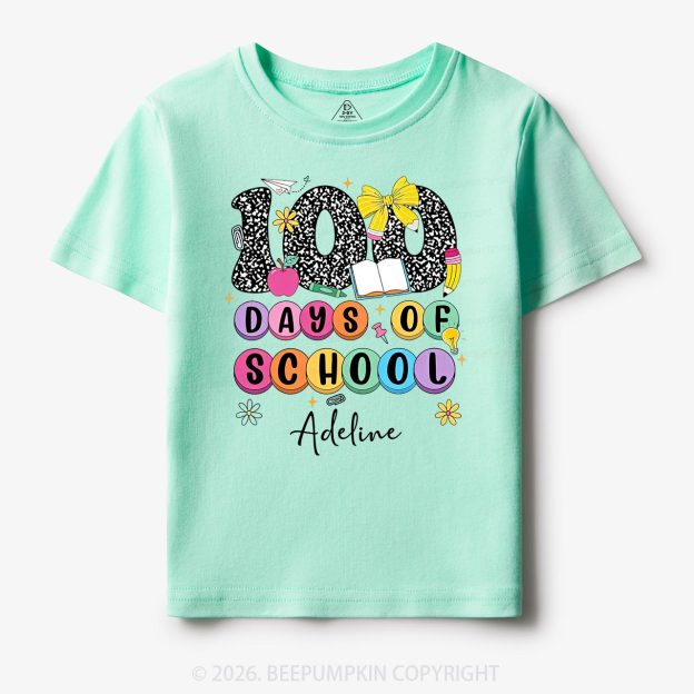 Personalized 100 Days Smarter and Sweeter Toddler&Kid's Tees