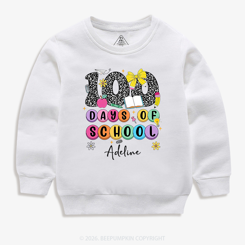 Personalized 100 Days Smarter and Sweeter Toddler&Kid's Sweatshirt