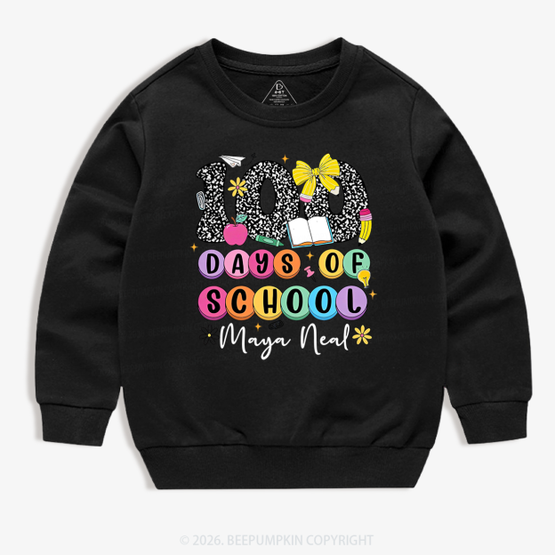 Personalized 100 Days Smarter and Sweeter Toddler&Kid's Sweatshirt