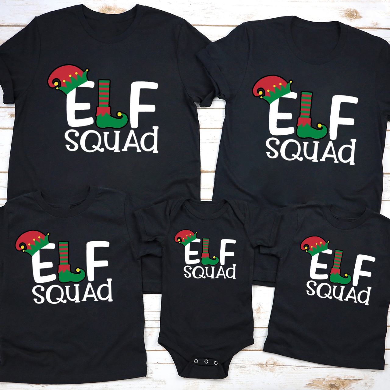 Elf Squad Christmas Family Shirts