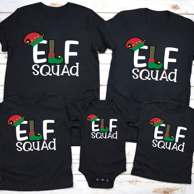 Elf Squad Christmas Family Shirts