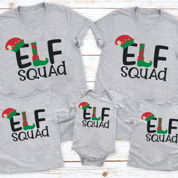 Elf Squad Christmas Family Shirts