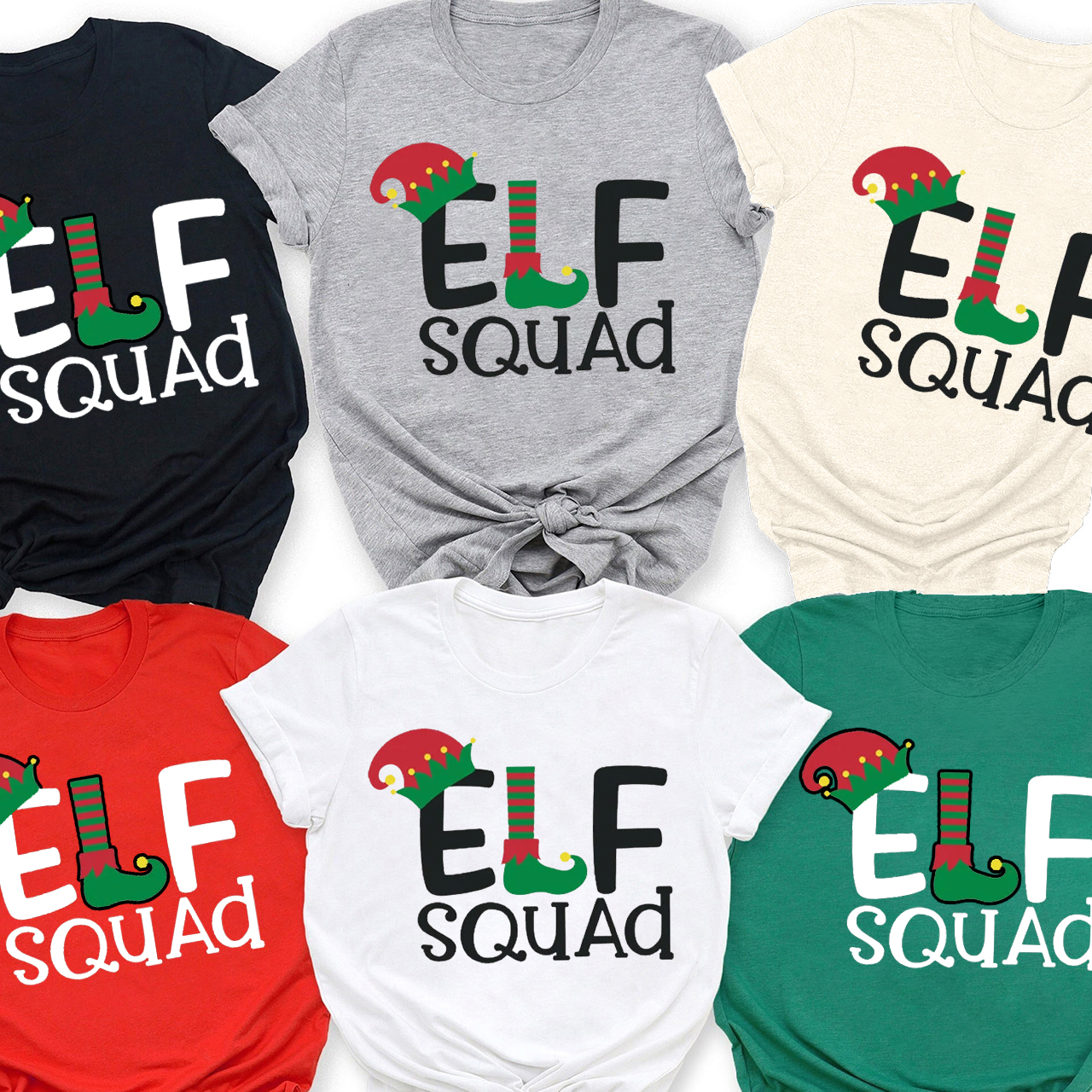 Elf Squad Christmas Family Shirts