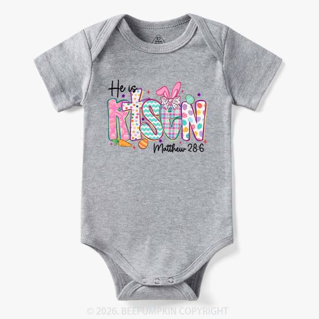 He Is Risen Christian Easter Bodysuit