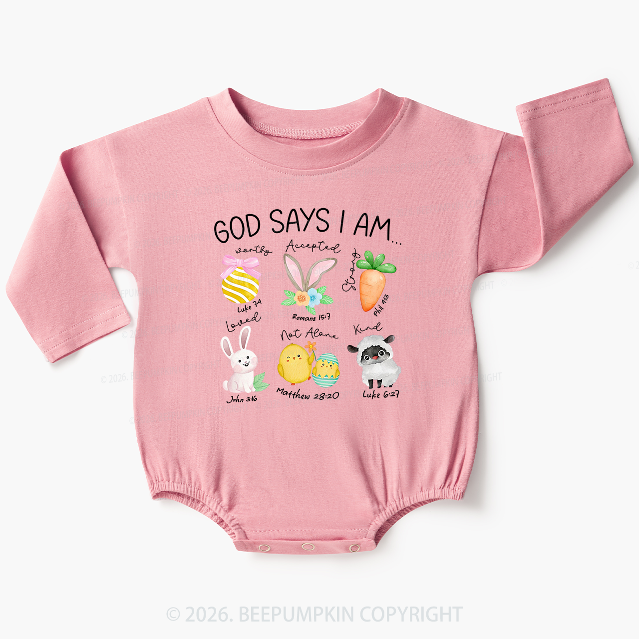 God Says I Am – Faith And Joy Baby Bubble Romper