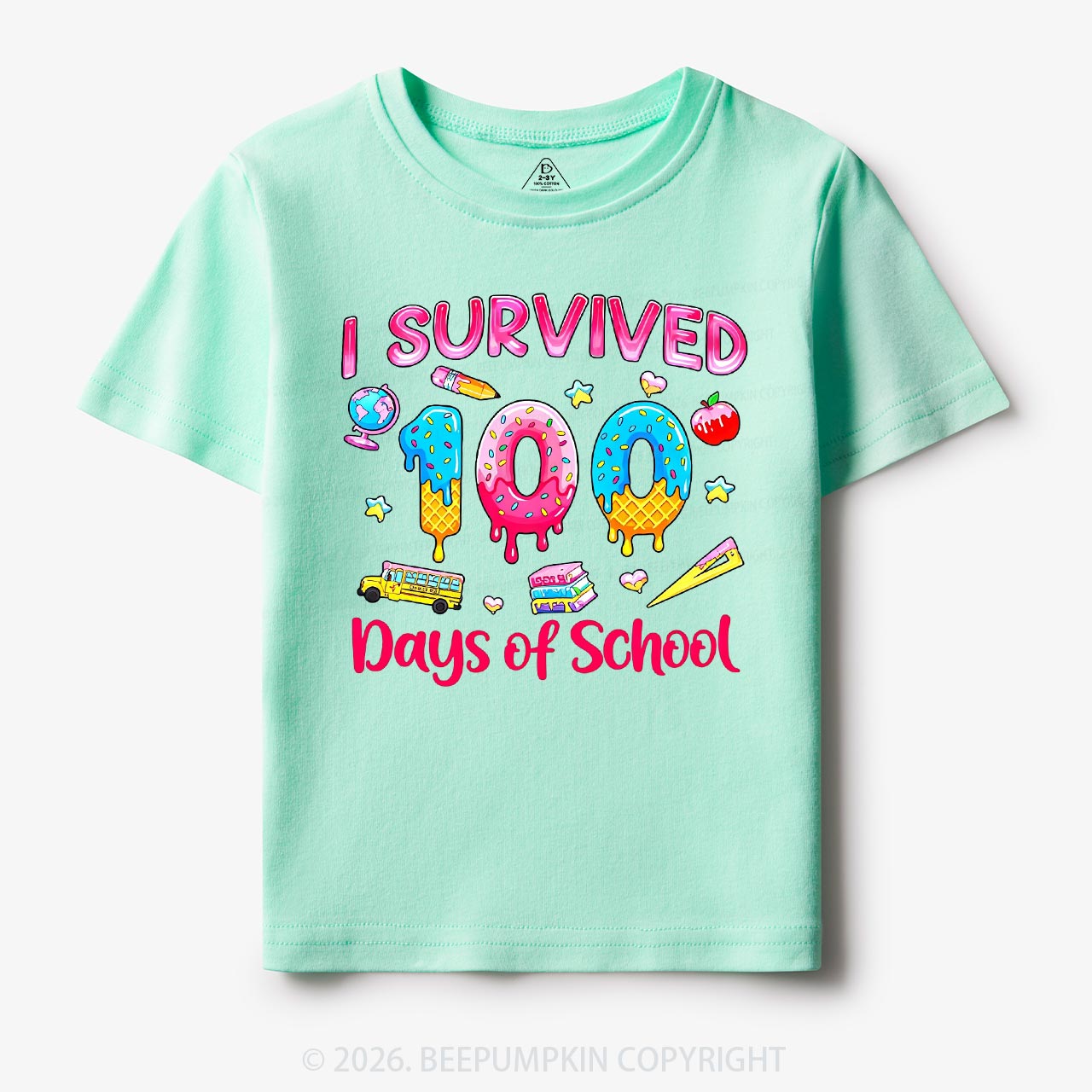 Sweet Survivor 100 Days Of School Toddler&Kid's Tees