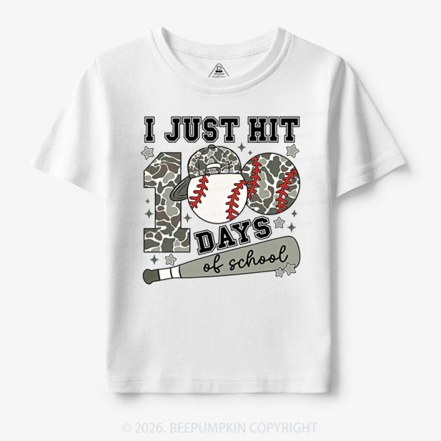 I Just Hit 100 Days Baseball School Toddler&Kid's Tees