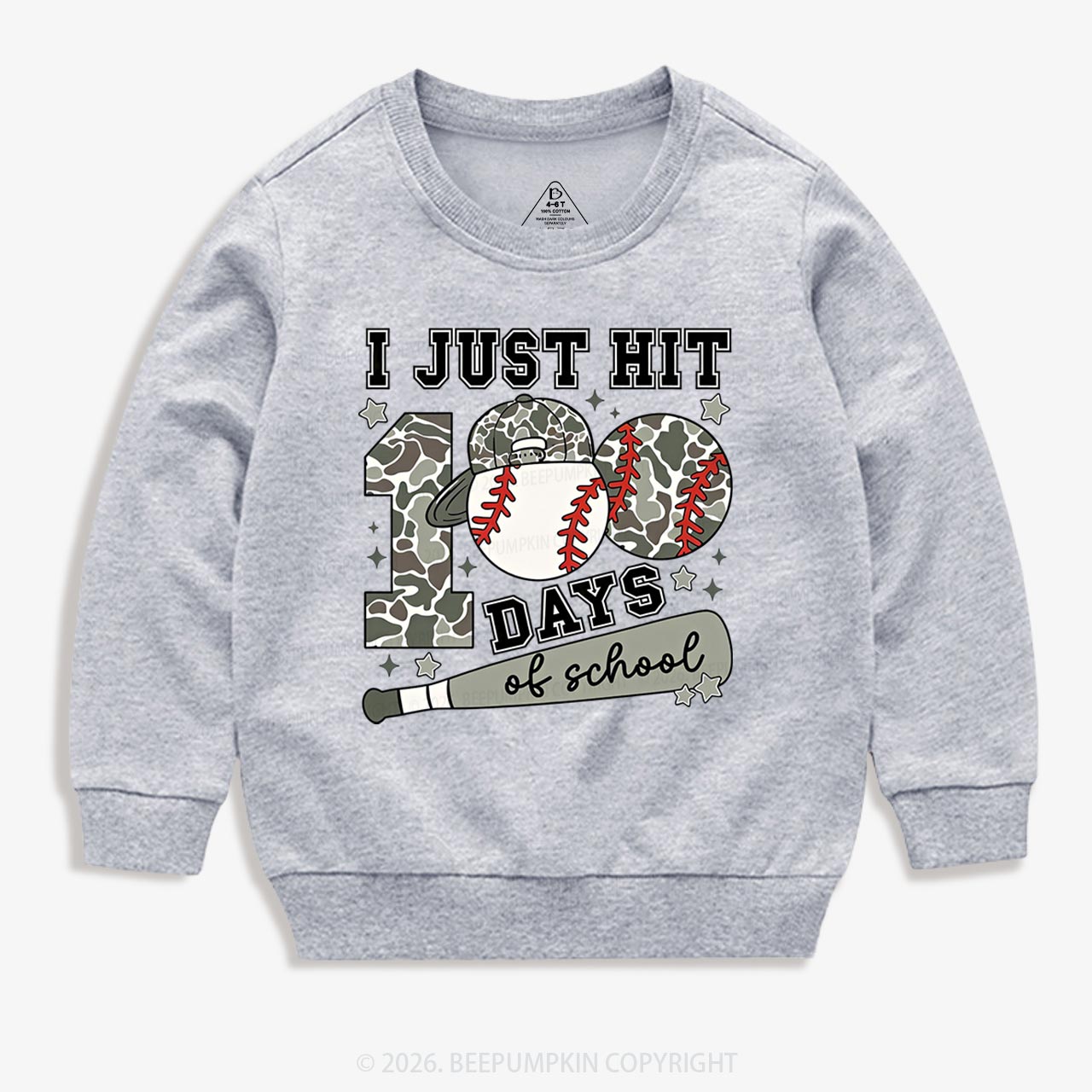I Just Hit 100 Days Baseball School Toddler&Kid's Sweatshirt