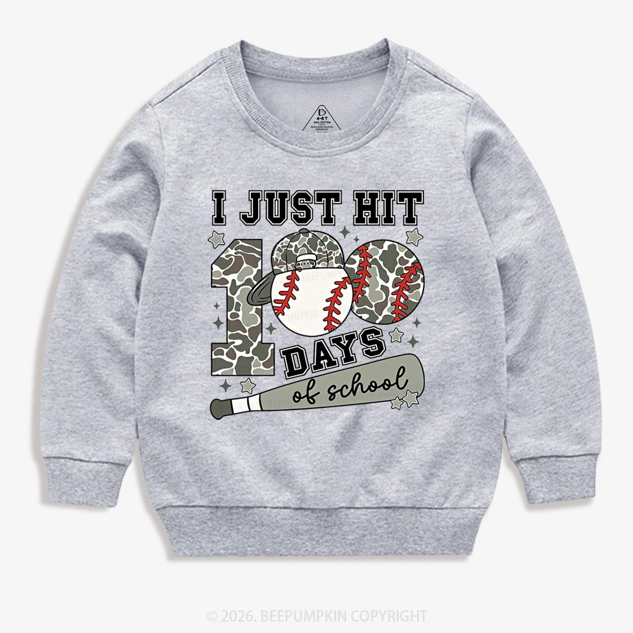 I Just Hit 100 Days Baseball School Toddler&Kid's Sweatshirt