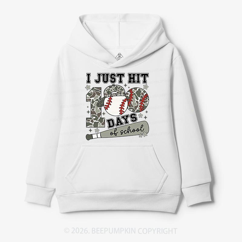 I Just Hit 100 Days Baseball School Toddler&Kid's Hoodies