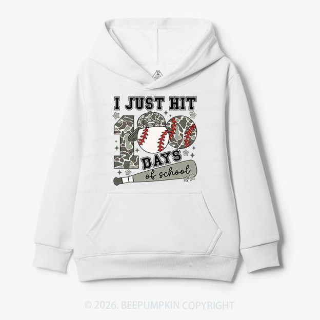 I Just Hit 100 Days Baseball School Toddler&Kid's Hoodies
