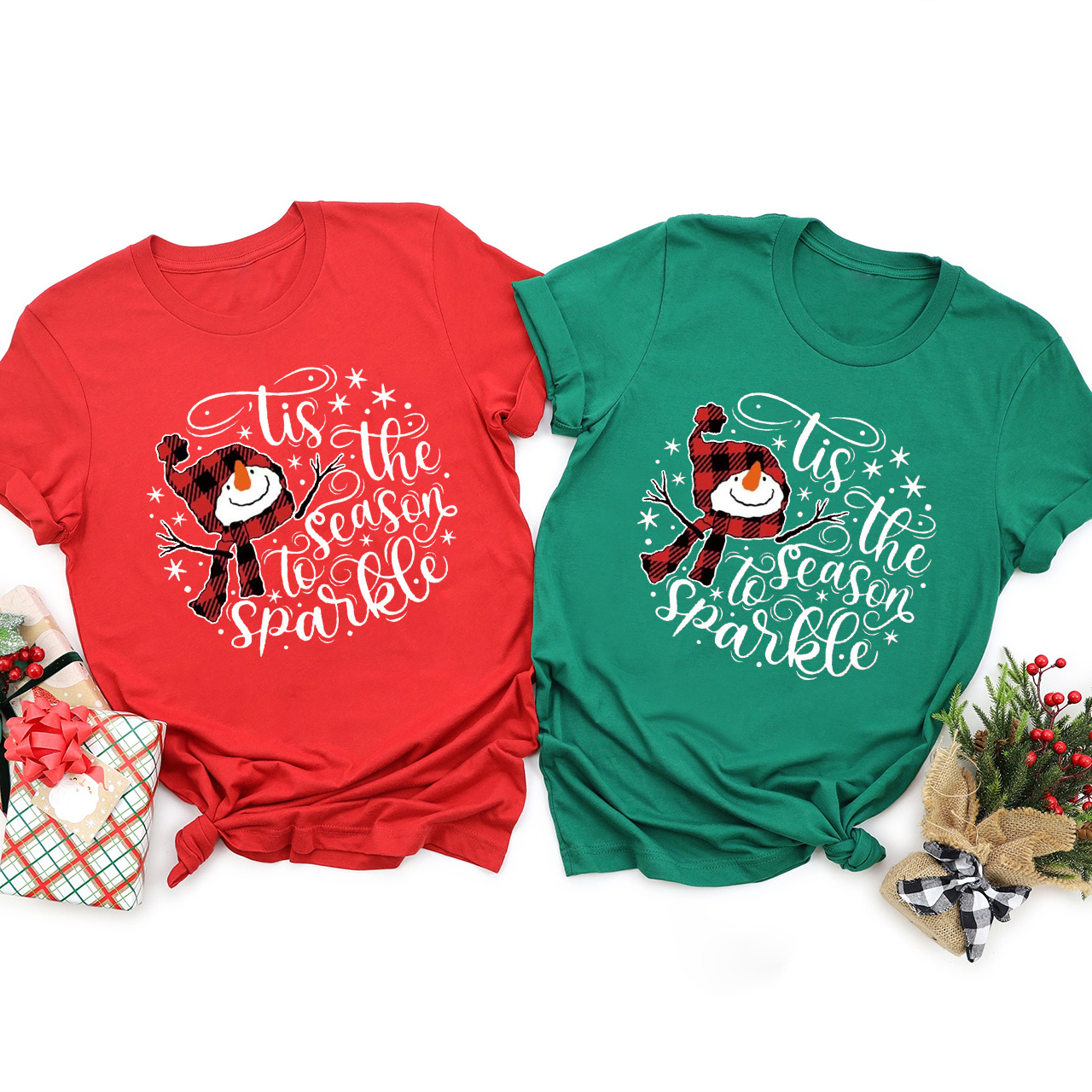 Tis The Season To Sparkle Christmas Family Shirts